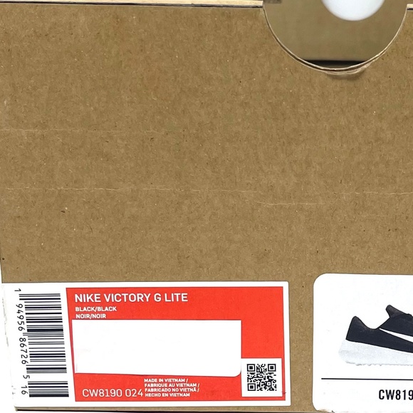 💖MEGA SALE💖NIKE VICTORY G LITE Black Canvas Men's Sneakers CW8190 024 - Picture 10 of 11